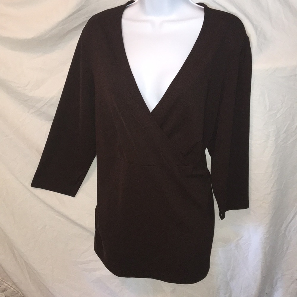 Worthington Woman Brown Top Size 2X EUC **3 for $15**